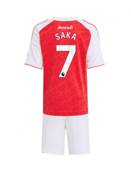 Arsenal Bukayo Saka #7 Dječji Domaci Dres kompleti 2025-26 Kratak Rukavima (+ kratke hlače)